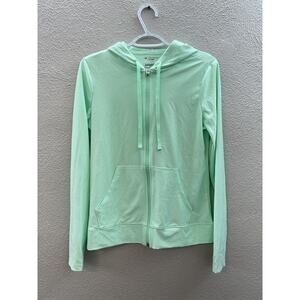 Tek Gear Womens Jacket Size Small Green Zip Up Hooded Lightweight DryTEK